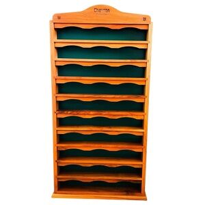 Vintage Chevron Wood Car Display Wall Rack Display Shelf